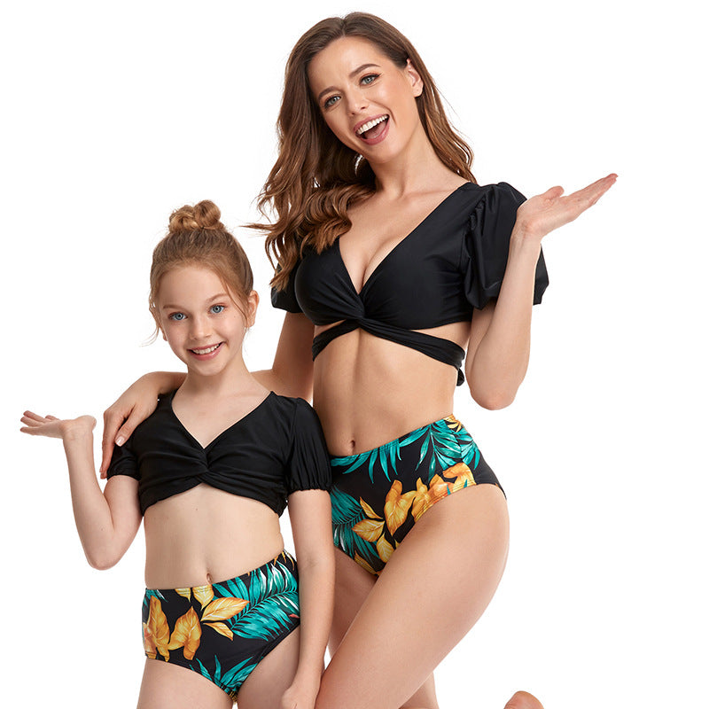 Swimsuit Exclusive Hi Fish Parent-child Swimsuit Puff Sleeve Bikini