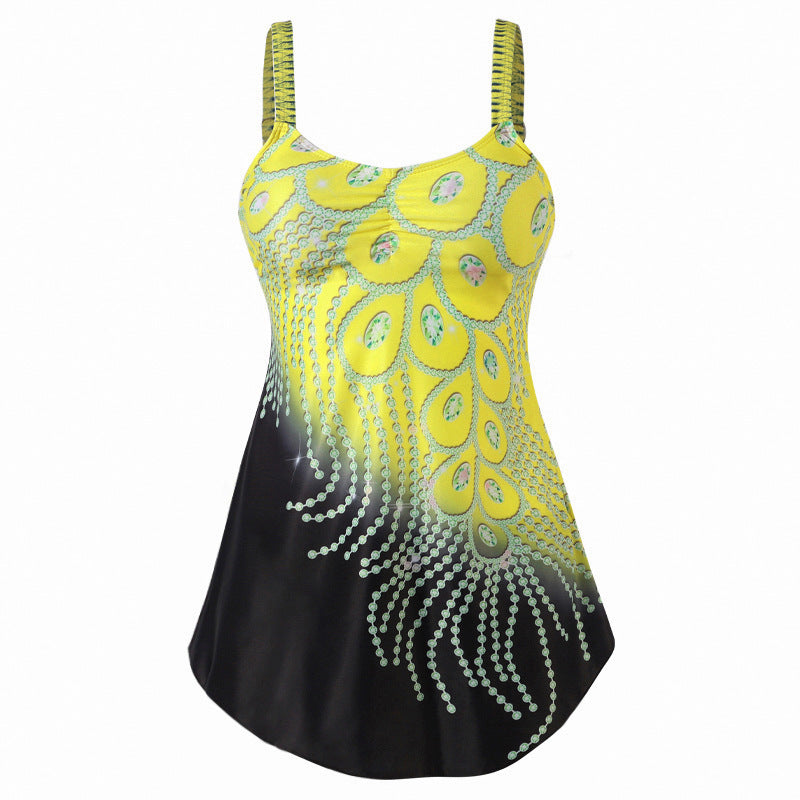 Print Large Swimsuits Plus Size Swimwear Tankini Sets