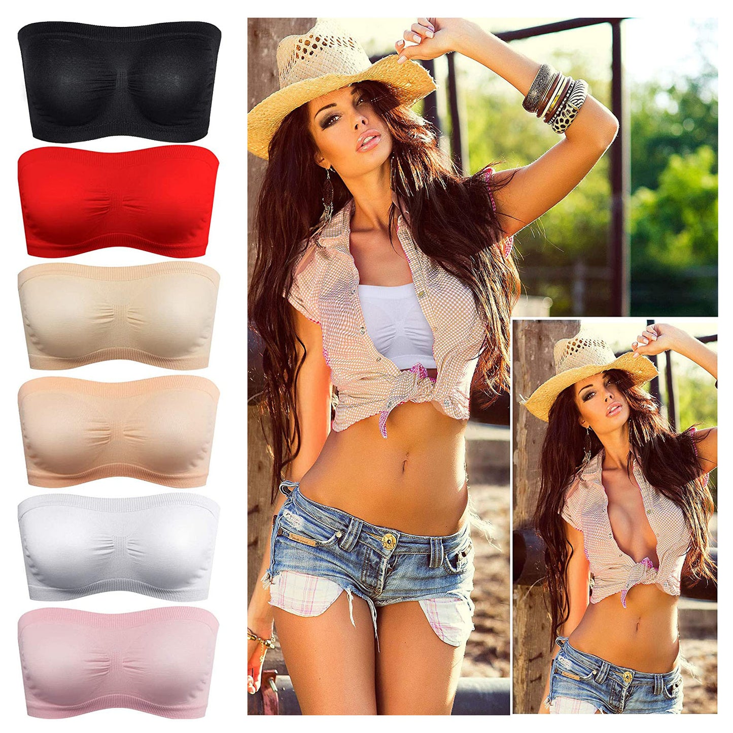 Andningsbar Mesh Tube BH Strapless Crop Tops 