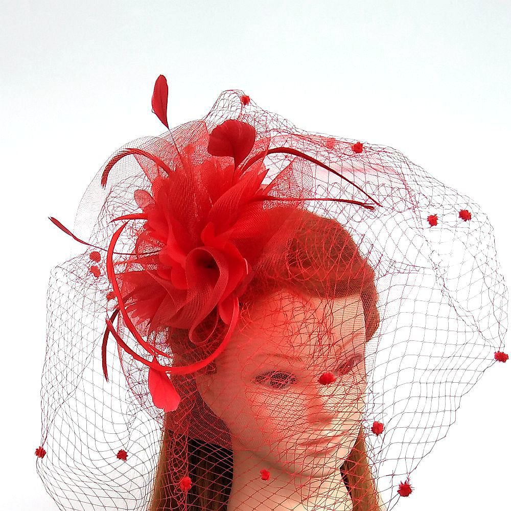 Tulle / Feather / Net Kentucky Derby Hat / Fascinators / Hats with 1 Wedding / Special Occasion / Horse Race Headpiece