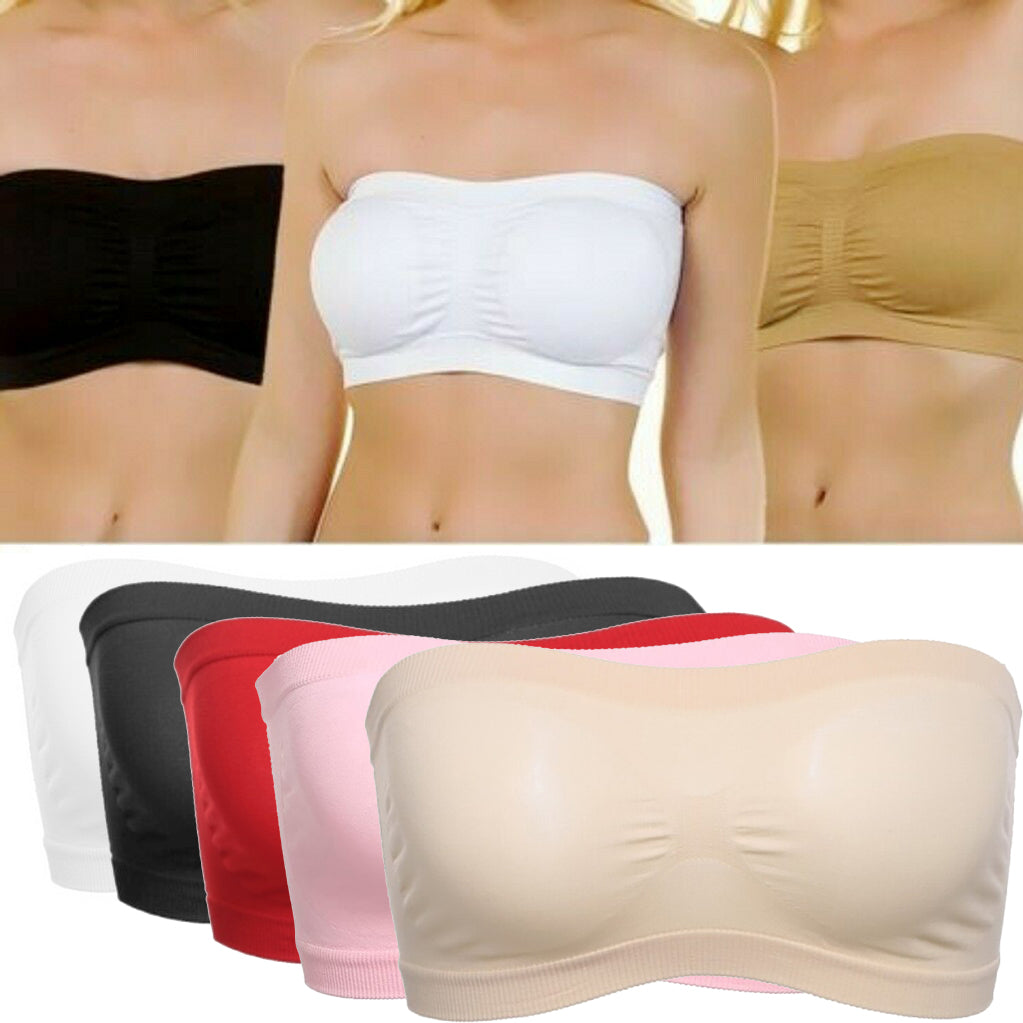 Andningsbar Mesh Tube BH Strapless Crop Tops 