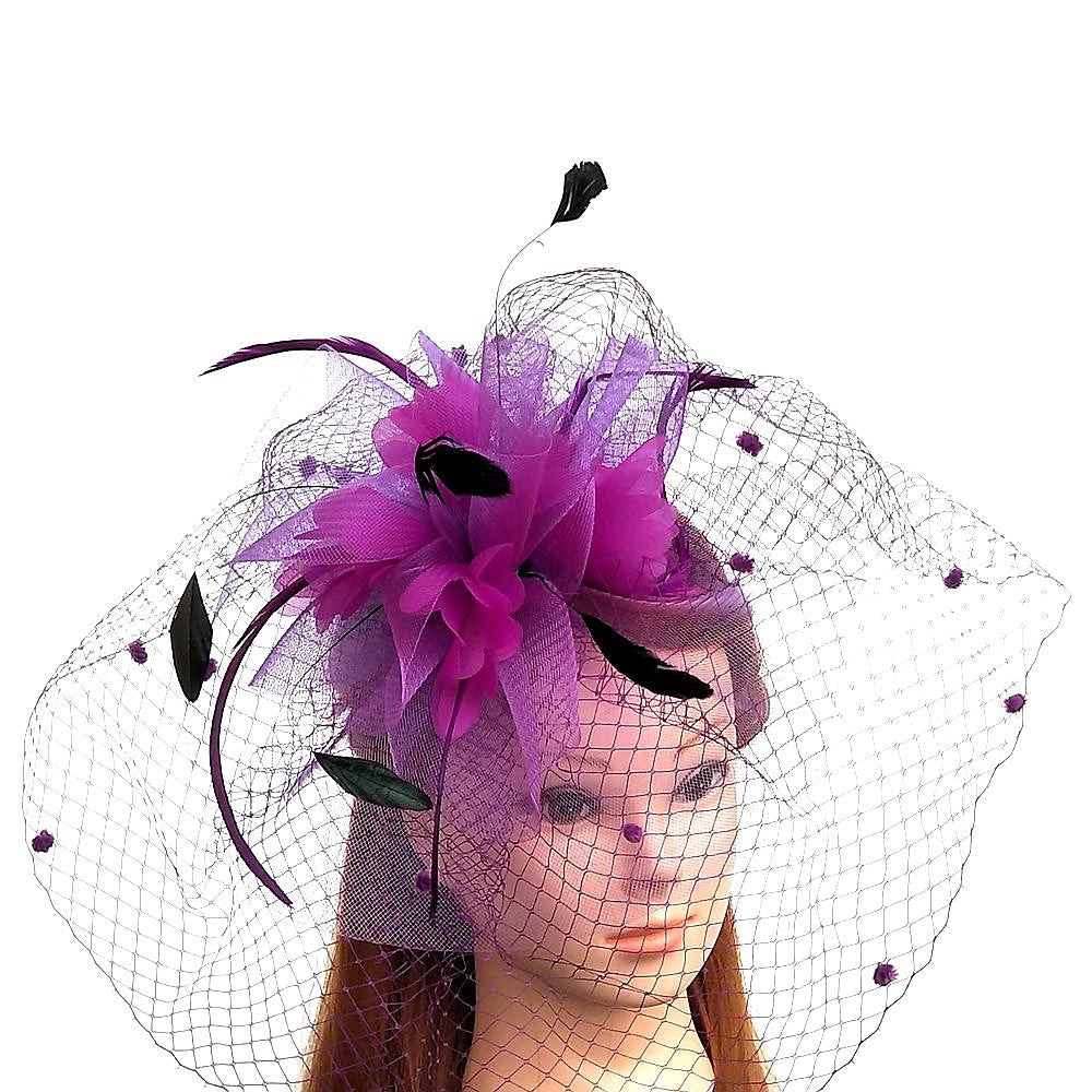 Tulle / Feather / Net Kentucky Derby Hat / Fascinators / Hats with 1 Wedding / Special Occasion / Horse Race Headpiece