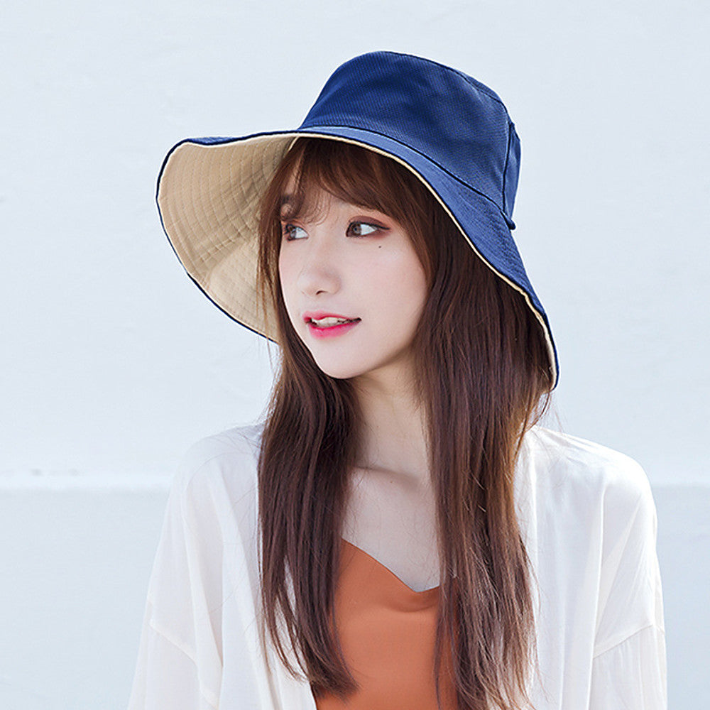 Women's Active Basic Cute Cotton Sun Hat-Color Block All Seasons Black Purple Yellow