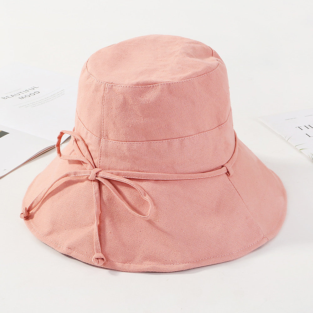 Women's Active Basic Cute Cotton Floppy Hat Sun Hat-Solid Colored Spring Summer Black Blushing Pink Yellow