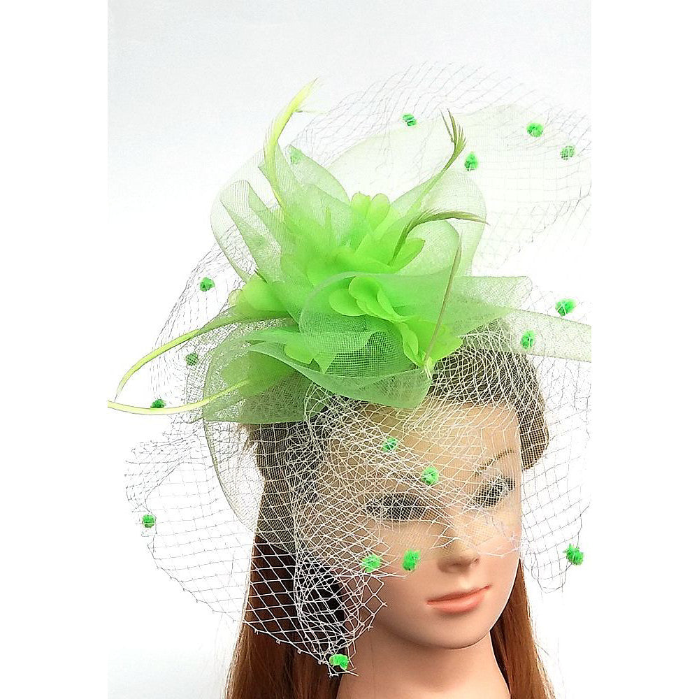 Tulle / Feather / Net Kentucky Derby Hat / Fascinators / Hats with 1 Wedding / Special Occasion / Horse Race Headpiece