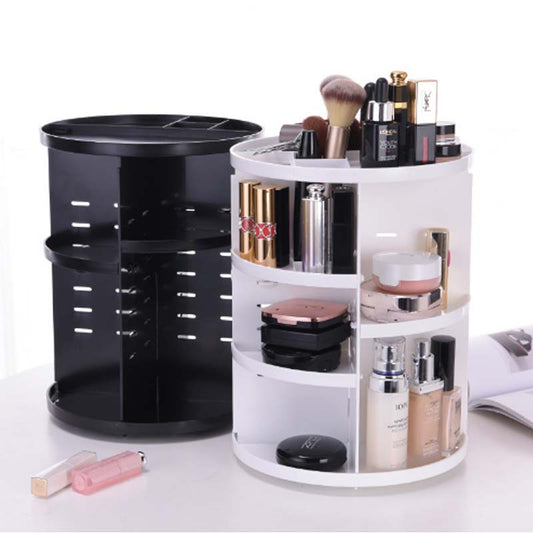 360-degree Rotating Makeup Organizer Box Brush Holder