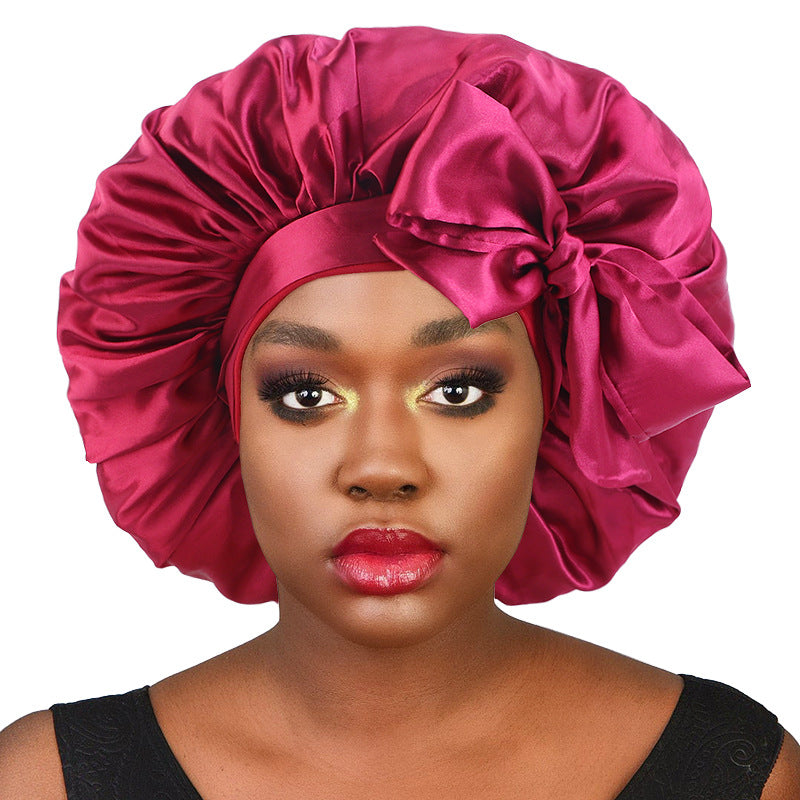 Popular Large Nightcap Satin Streamer Round Hat