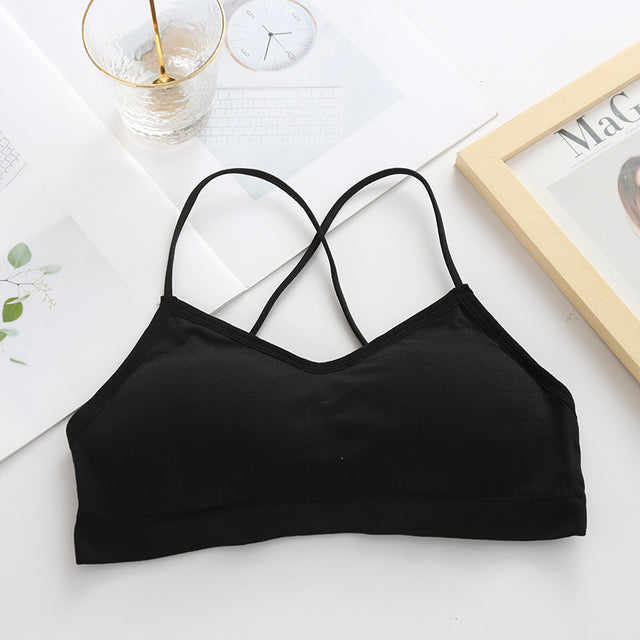 Dam Push Up Solid BH Elastic Gathering Bralette Tube Top 