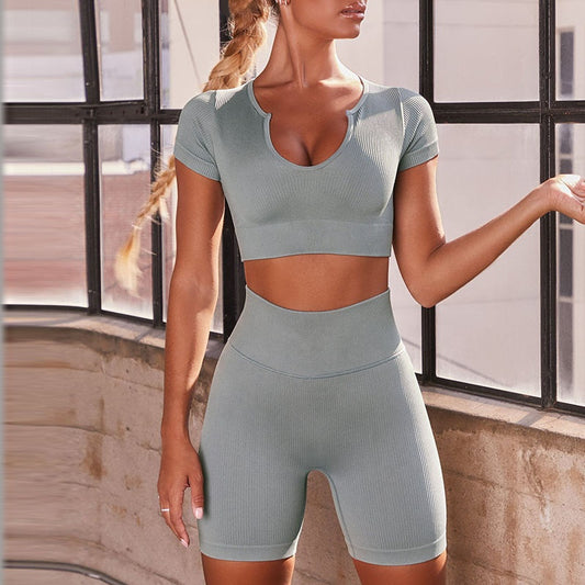 Seamless Women Sportswear Sports Outfit Fitness Set