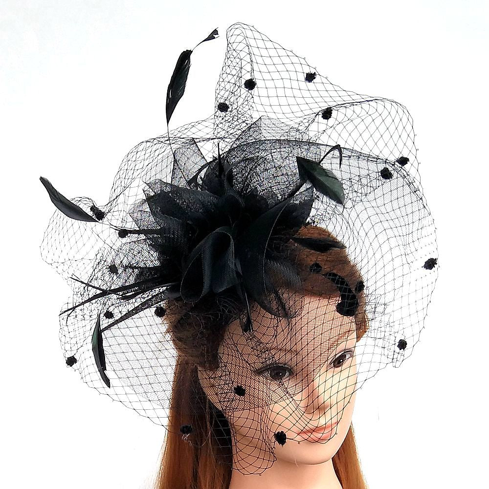 Tulle / Feather / Net Kentucky Derby Hat / Fascinators / Hats with 1 Wedding / Special Occasion / Horse Race Headpiece