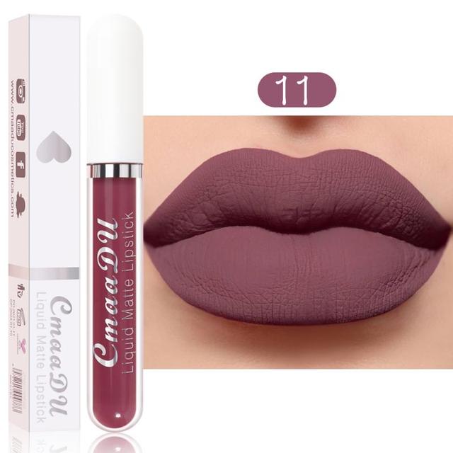 Matte Velvet Lip Gloss Liquid Lipstick Glitter Makeup Cosmetics