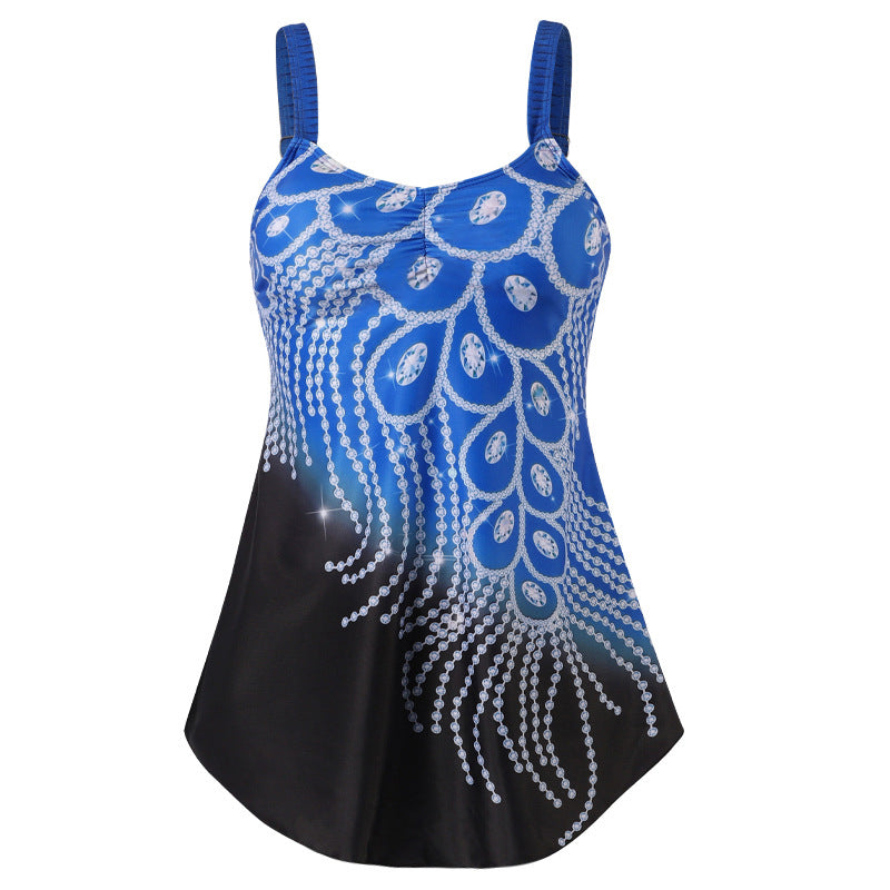 Print Large Swimsuits Plus Size Swimwear Tankini Sets