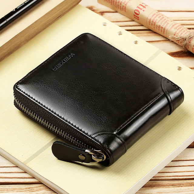 Pu Leather Coin Pocket Vintage  Brown Card Wallet