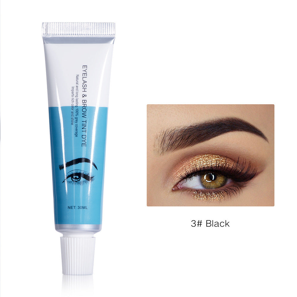 Brown Black Eyebrow Hair Dye Paste Tint Kit