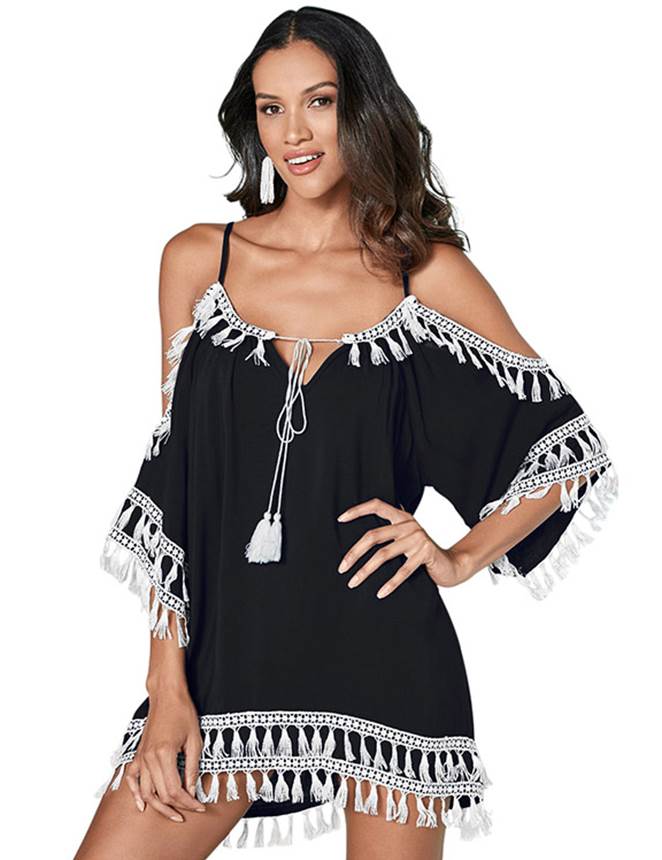 Personalized Fashionable Off Shoulder Summer Bohemian Beach Dress