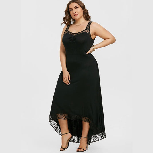 Fashion Summer Casual Plus Size Irregular Hem Dresses