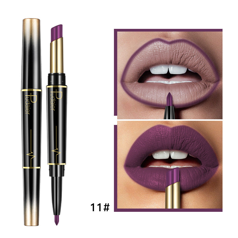 Double Head Matte Moisturizing Lipstick Lip Liner