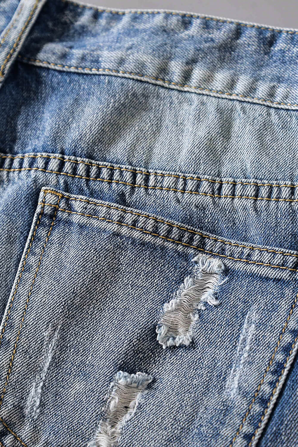 Vintage Faded and Distressed Jean Shorts