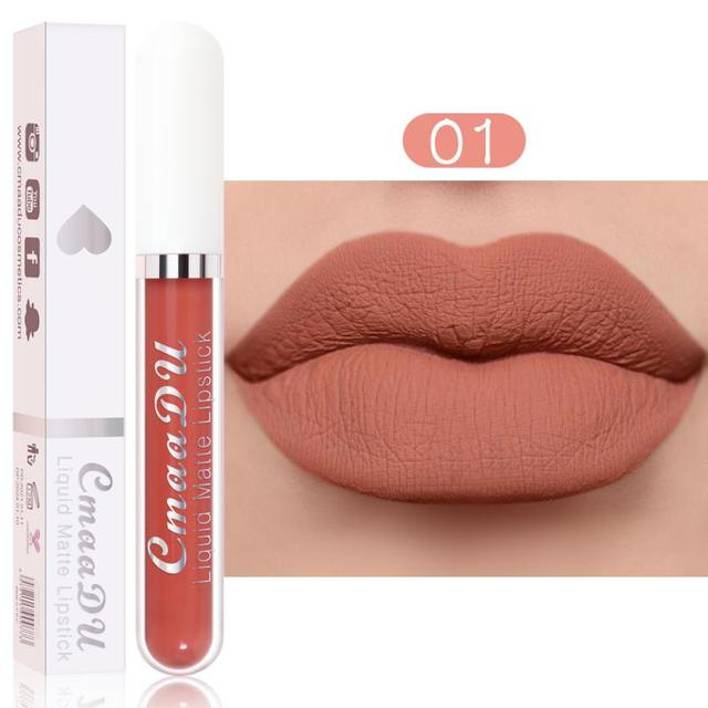 Matte Velvet Lip Gloss Liquid Lipstick Glitter Makeup Cosmetics