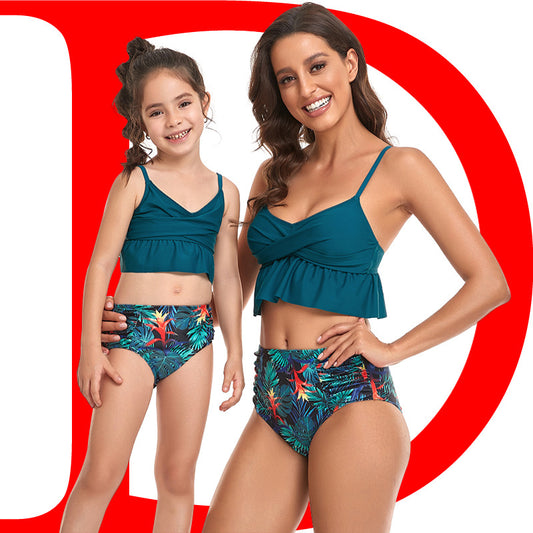 Parent-child Swimsuit Two-piece Swimsuit Family Matching Swimwear