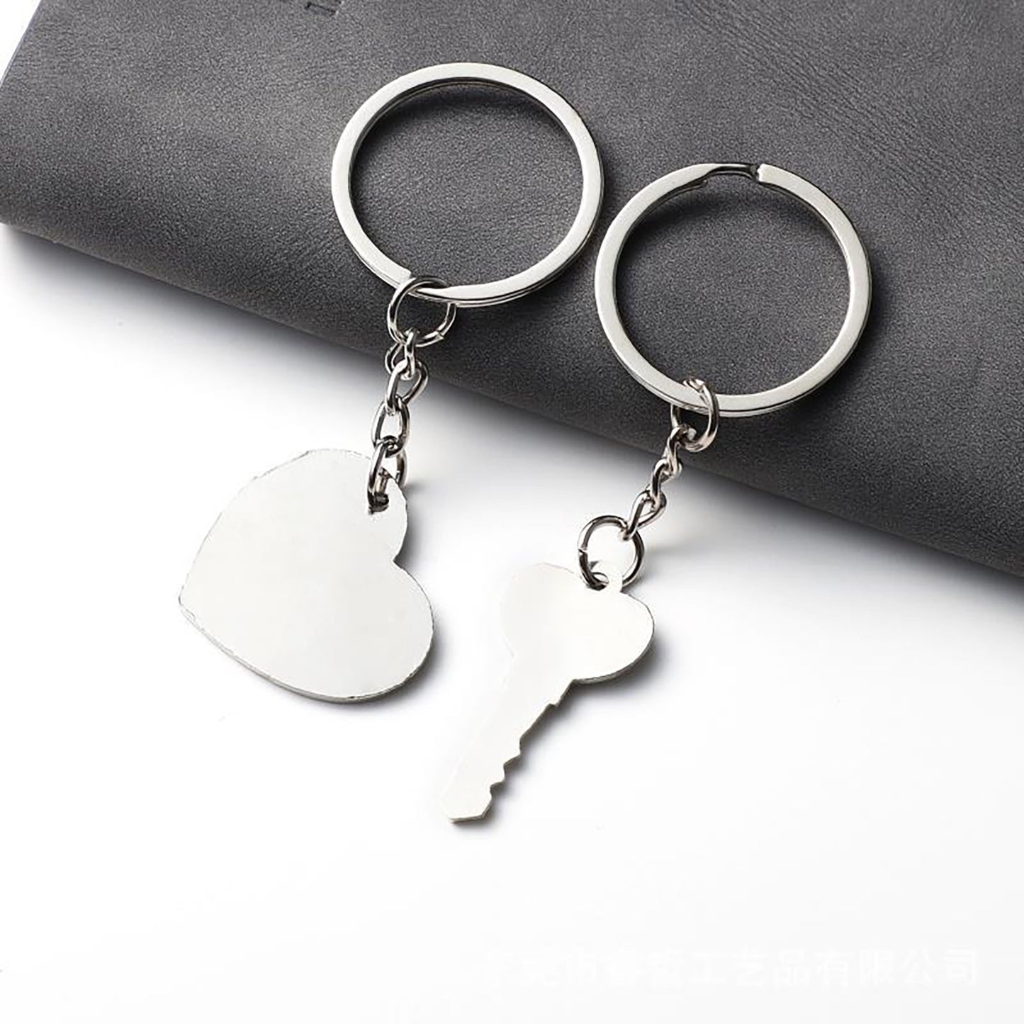 Creative Heart Key Couple Keychain