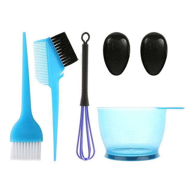 5Pcs Hair Dye Color Brush Bowl Set with Ear Caps Dye Mixer Hair Tint