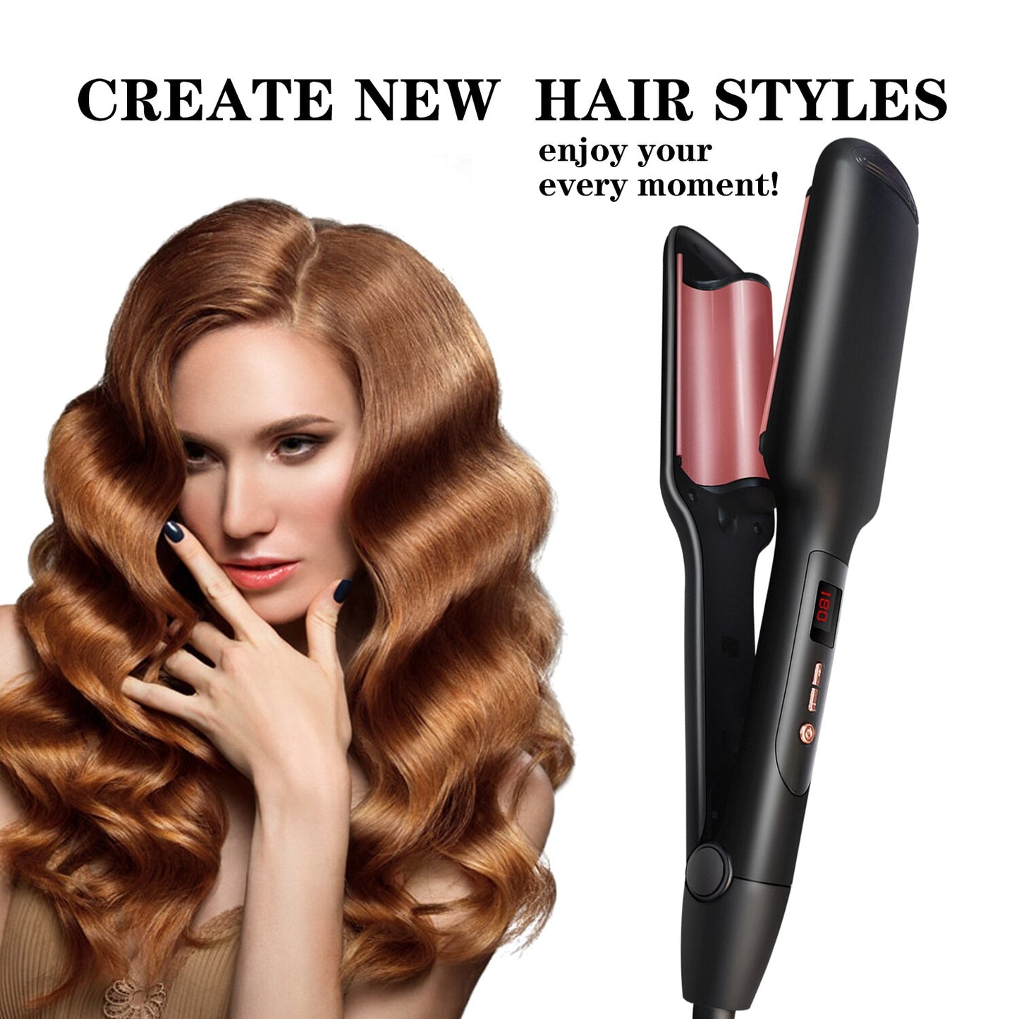 Ceramic Hair Waver Hair Curler 3 Barrels Big Wave Curling Tool