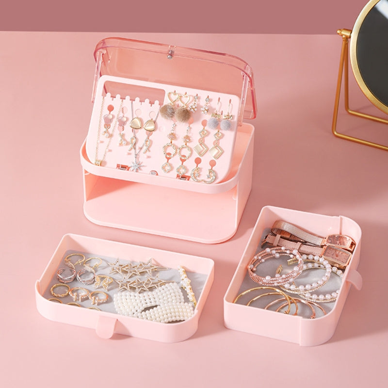 Plastic 2 Drawer Jewelry Storage Box