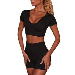 Conjunto deportivo de ropa deportiva sin costuras para mujer