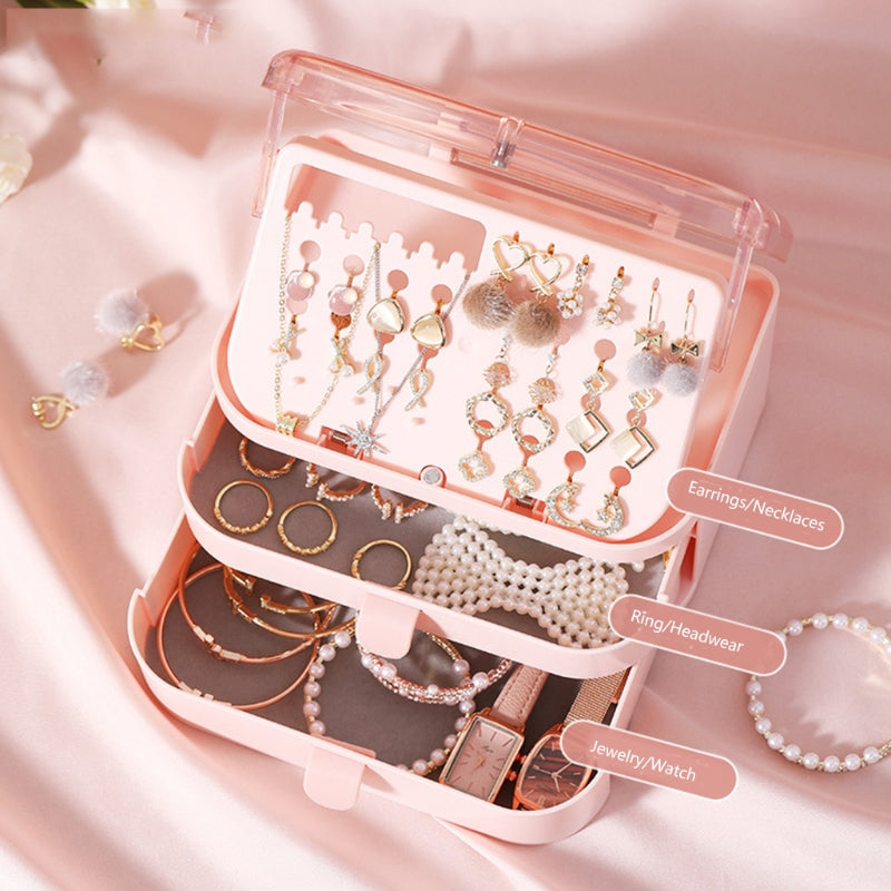 Plastic 2 Drawer Jewelry Storage Box