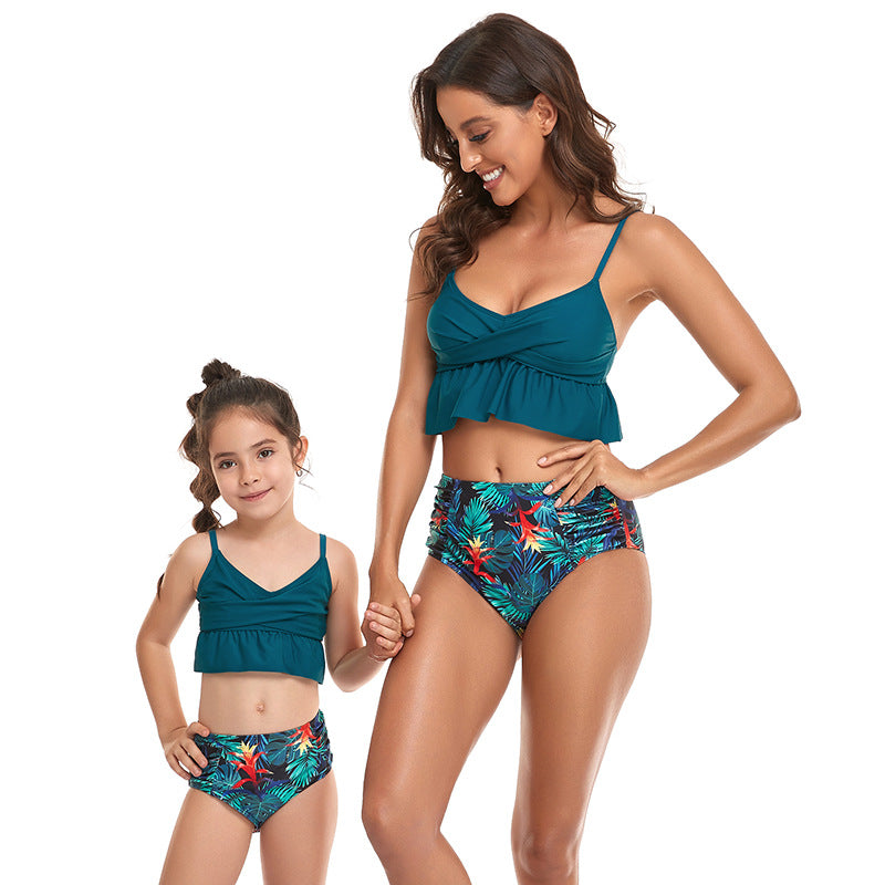 Parent-child Swimsuit Two-piece Swimsuit Family Matching Swimwear