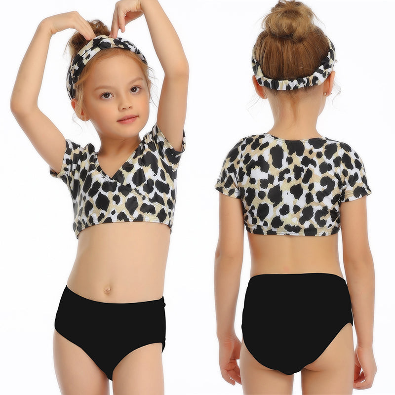 Baby Girls Swimsuit Family Matching Swimwear Children Leopard Bikini