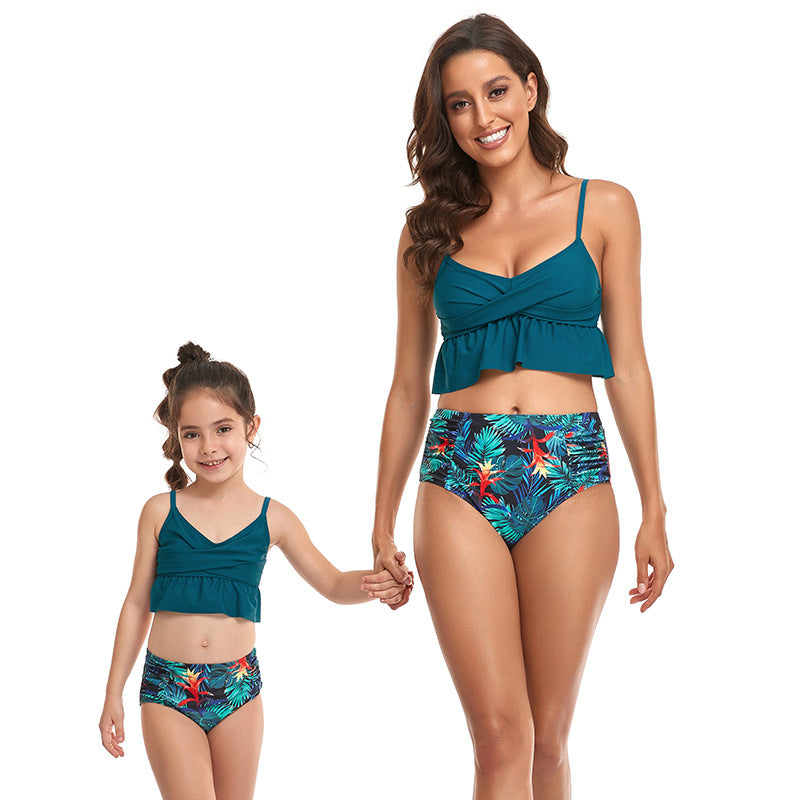 Parent-child Swimsuit Two-piece Swimsuit Family Matching Swimwear