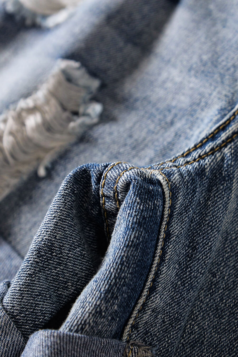 Vintage Faded and Distressed Jean Shorts