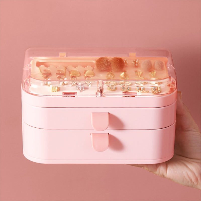 Plastic 2 Drawer Jewelry Storage Box