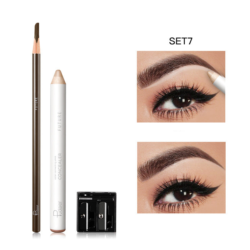 Waterproof Long Lasting Eyebrow Pencil Concealer With Sharpener Set