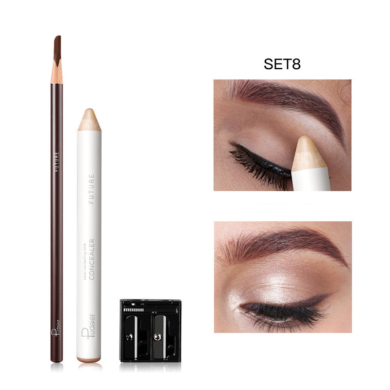 Waterproof Long Lasting Eyebrow Pencil Concealer With Sharpener Set