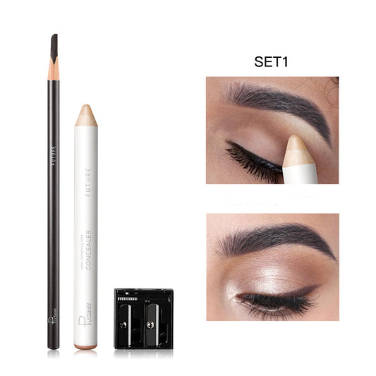 Waterproof Long Lasting Eyebrow Pencil Concealer With Sharpener Set