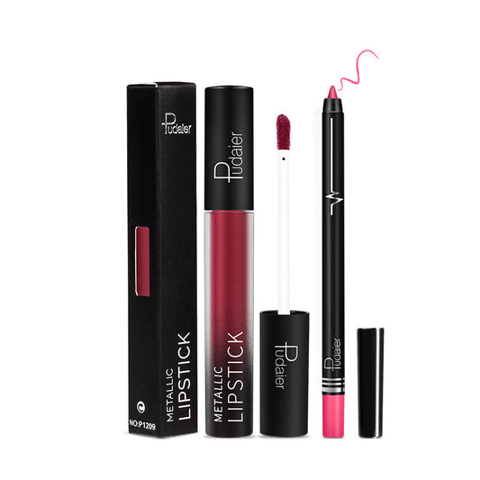 Matte Lip Gloss Lip Liner Set Lip Makeup Cosmetic