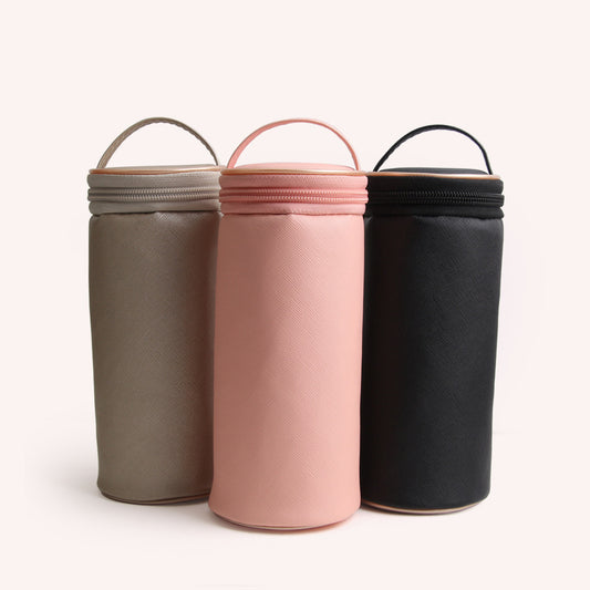 PU Leather Travel Makeup Brushes Pen Bucket Storage Empty Holder