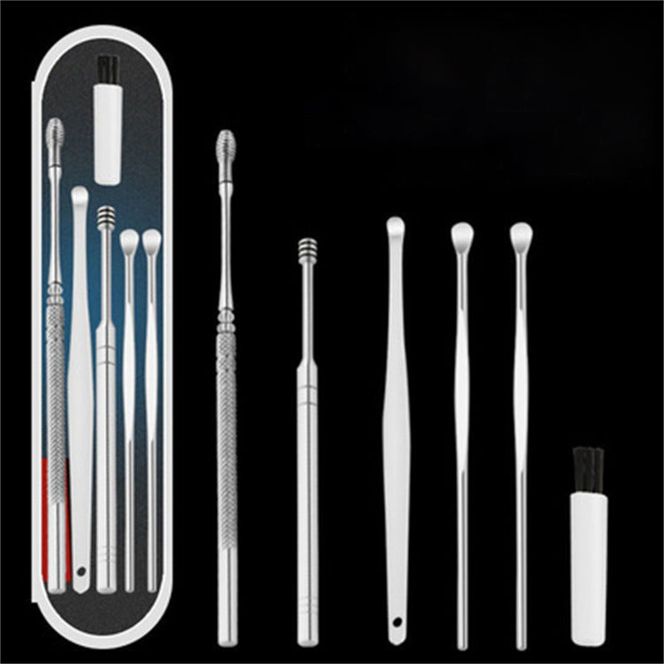 6Pcs Ear Wax Cleaner Removal Tool Earpick Sticks Kit